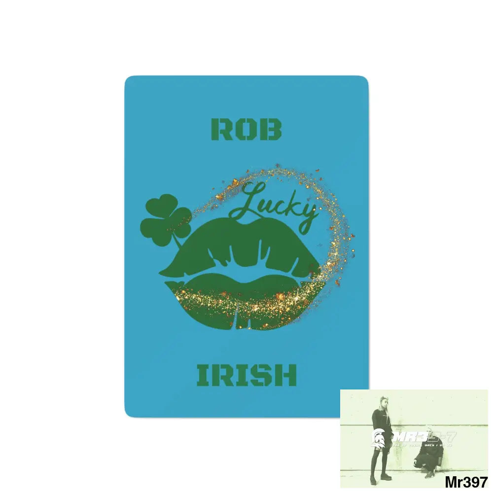 Lucky Rob Irish Custom Poker Cards 2.47’’ x 3.47’’ / White / Semi Glossy Paper products