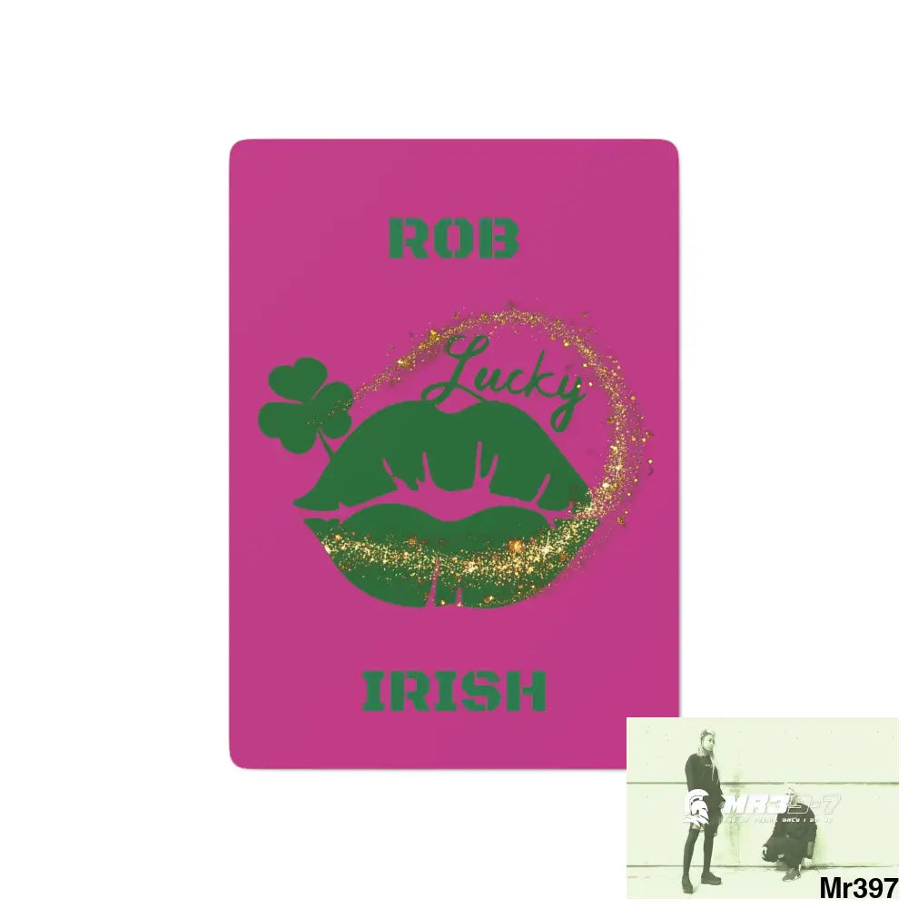 Lucky Rob Irish Custom Poker Cards 2.47’’ x 3.47’’ / White / Semi Glossy Paper products