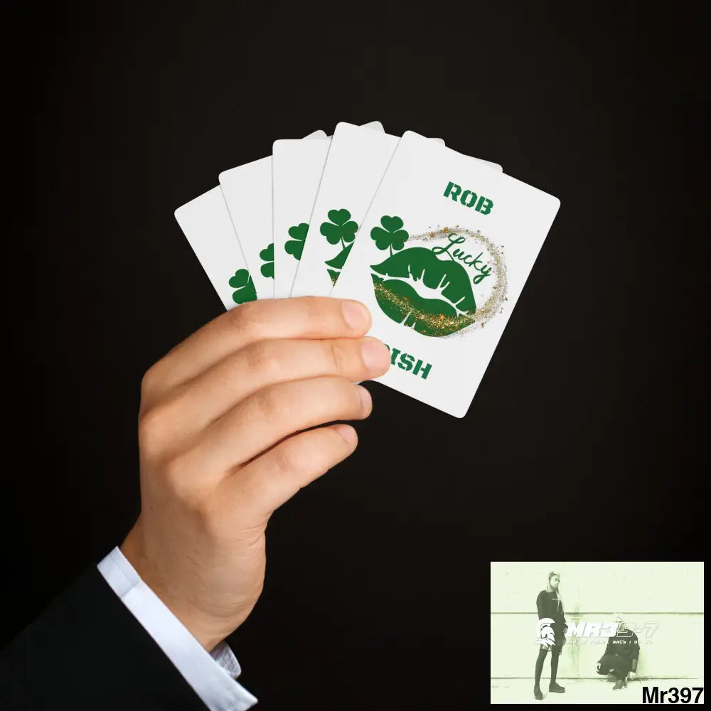 Lucky Rob Irish Custom Poker Cards 2.47’’ x 3.47’’ / White / Semi Glossy Paper products
