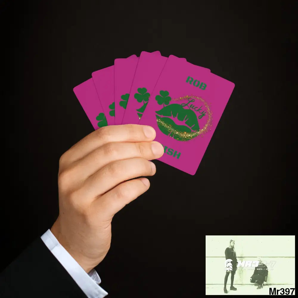 Lucky Rob Irish Custom Poker Cards 2.47’’ x 3.47’’ / White / Semi Glossy Paper products