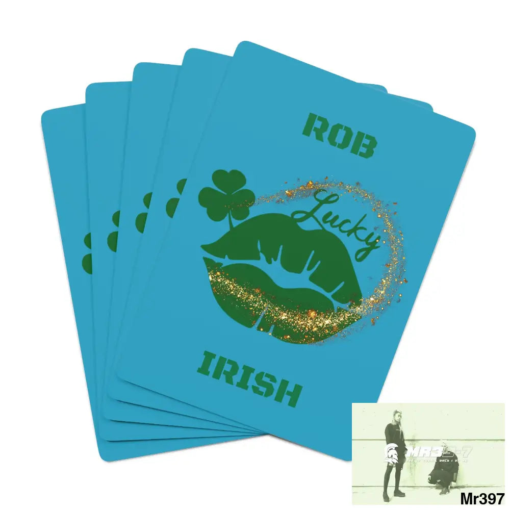 Lucky Rob Irish Custom Poker Cards 2.47’’ x 3.47’’ / White / Semi Glossy Paper products