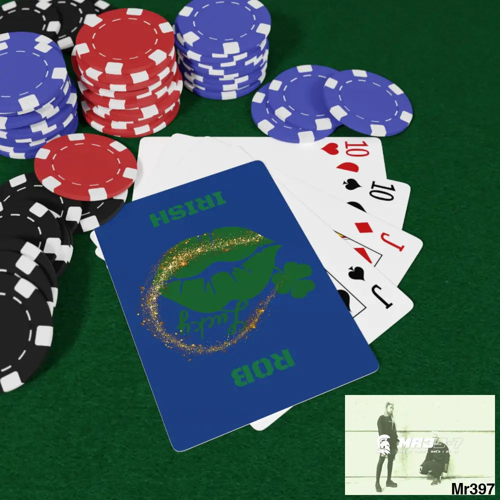 Lucky Rob Irish Custom Poker Cards 2.47’’ x 3.47’’ / White / Semi Glossy Paper products