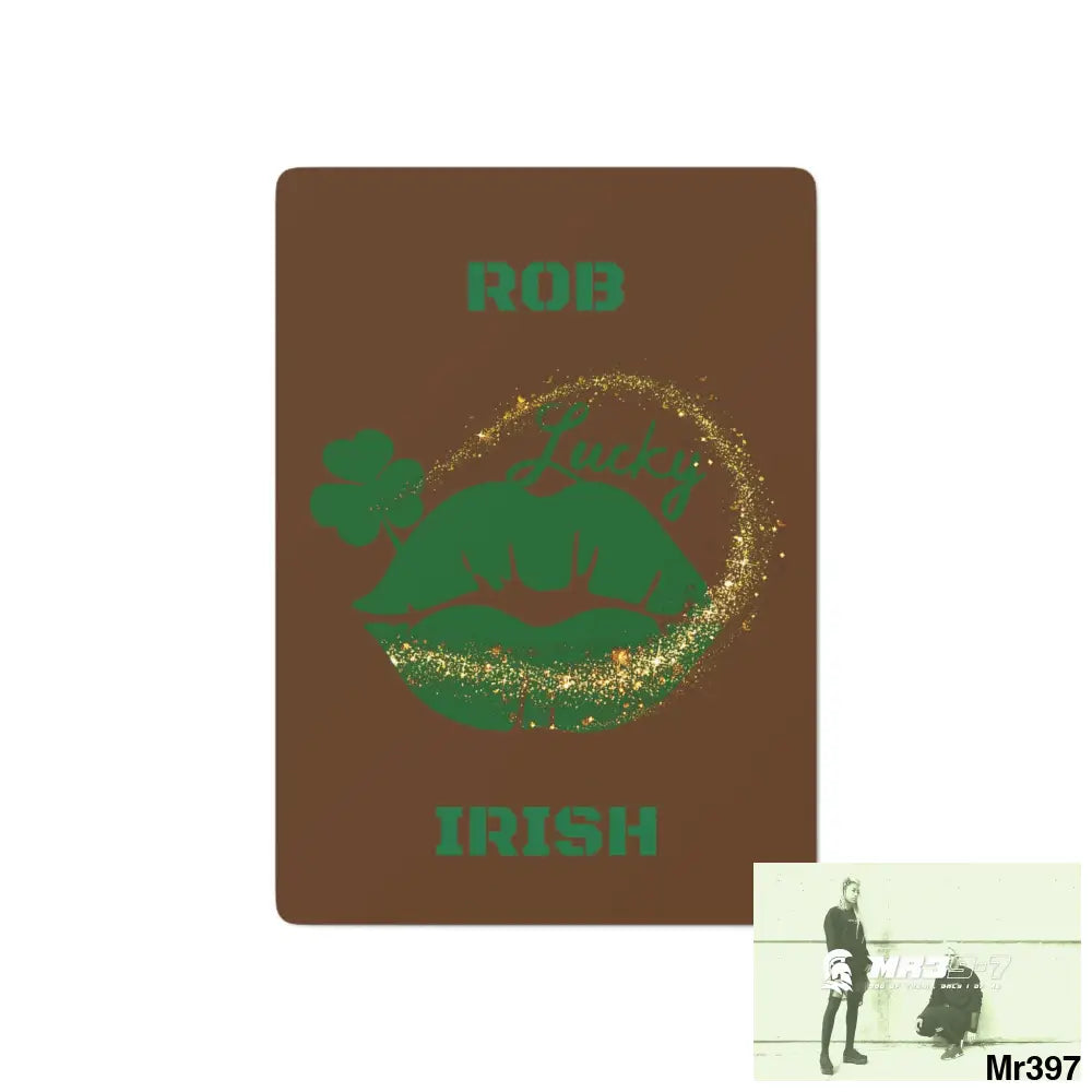 Lucky Rob Irish Custom Poker Cards 2.47’’ x 3.47’’ / White / Semi Glossy Paper products