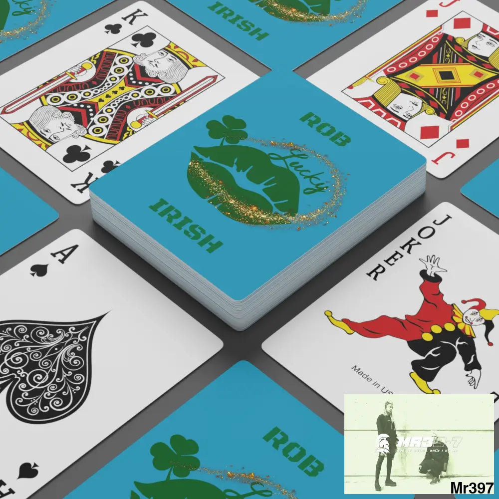 Lucky Rob Irish Custom Poker Cards 2.47’’ x 3.47’’ / White / Semi Glossy Paper products