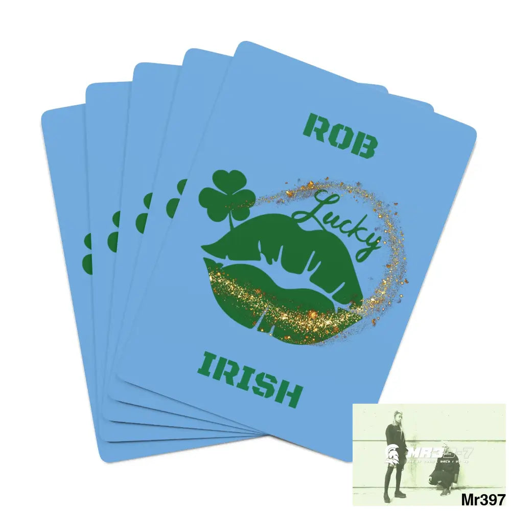 Lucky Rob Irish Custom Poker Cards 2.47’’ x 3.47’’ / White / Semi Glossy Paper products