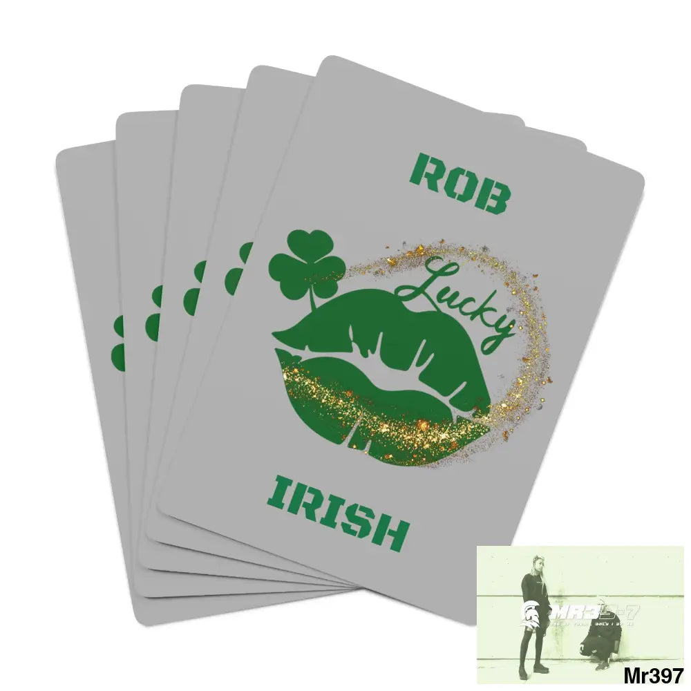 Lucky Rob Irish Custom Poker Cards 2.47’’ x 3.47’’ / White / Semi Glossy Paper products
