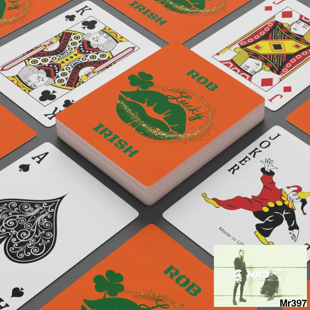 Lucky Rob Irish Custom Poker Cards 2.47’’ x 3.47’’ / White / Semi Glossy Paper products