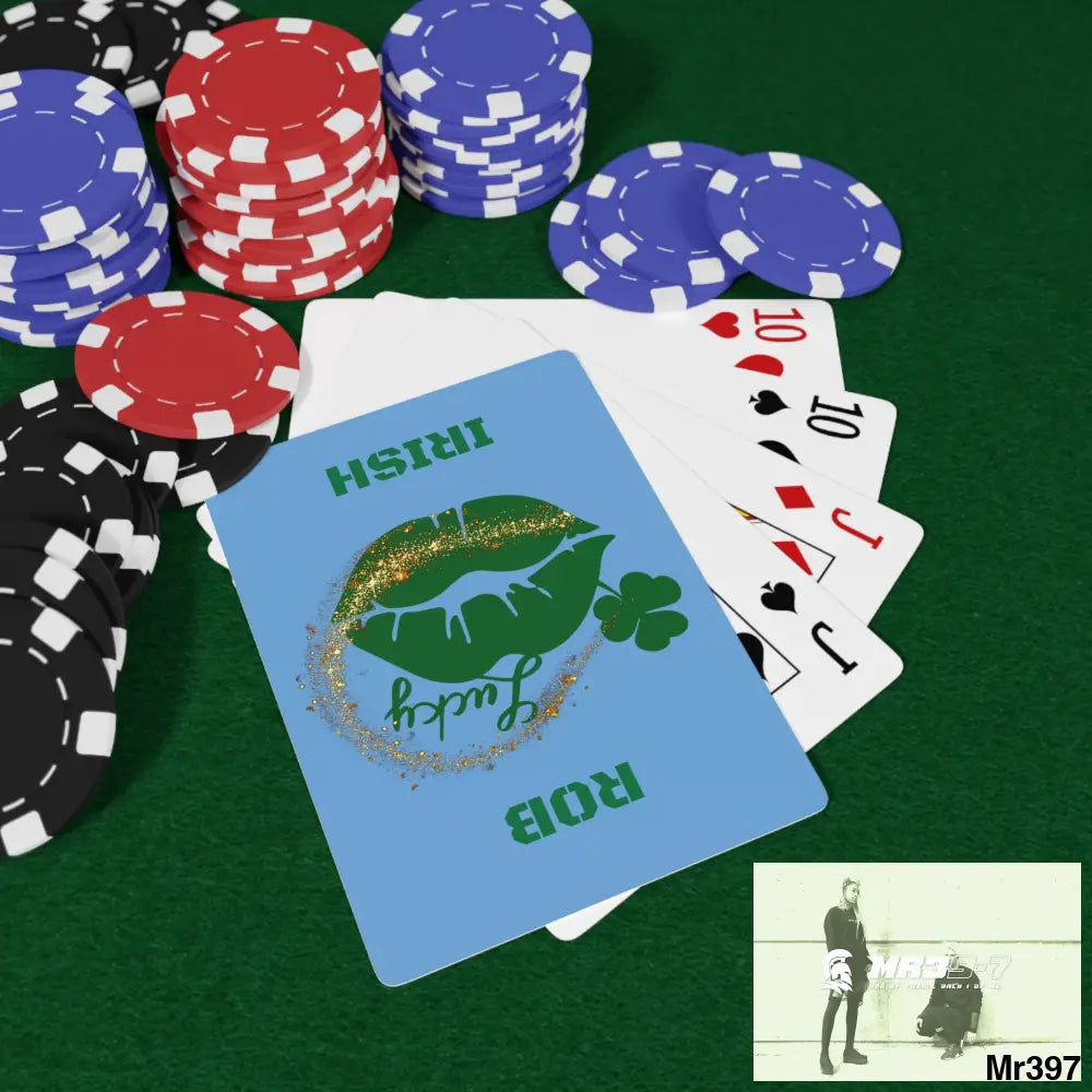 Lucky Rob Irish Custom Poker Cards 2.47’’ x 3.47’’ / White / Semi Glossy Paper products