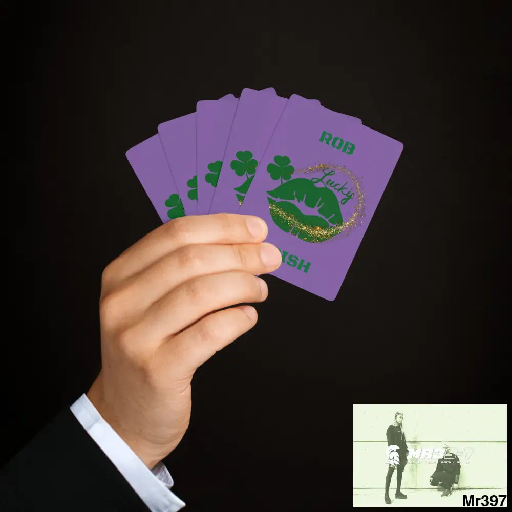 Lucky Rob Irish Custom Poker Cards 2.47’’ x 3.47’’ / White / Semi Glossy Paper products