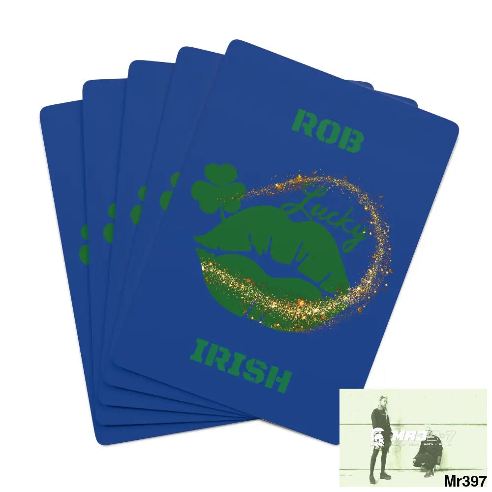 Lucky Rob Irish Custom Poker Cards 2.47’’ x 3.47’’ / White / Semi Glossy Paper products