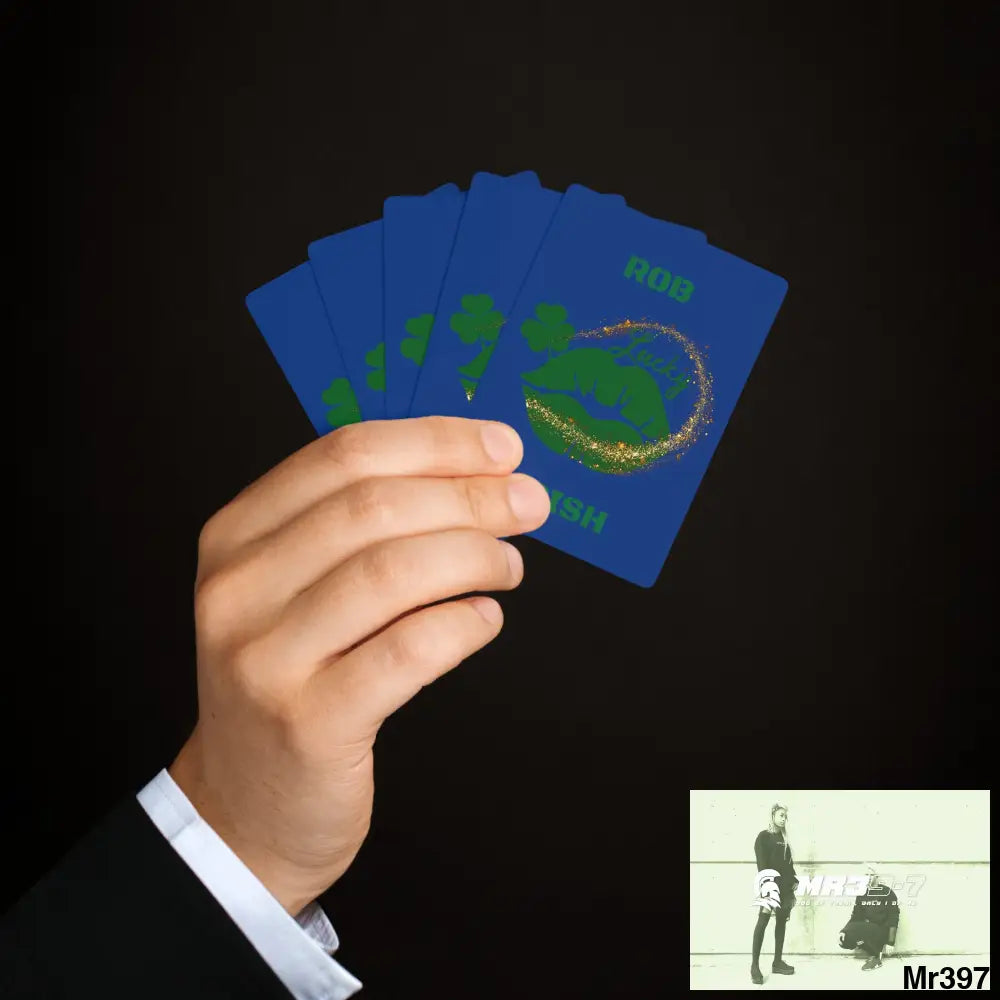 Lucky Rob Irish Custom Poker Cards 2.47’’ x 3.47’’ / White / Semi Glossy Paper products