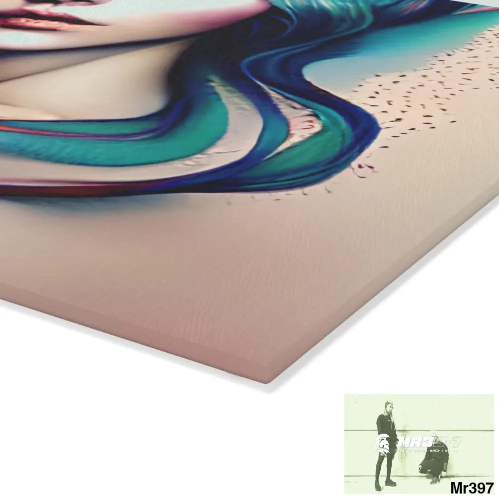 Many faces in common places in the style of Anna Glass Cutting Board Home Decor