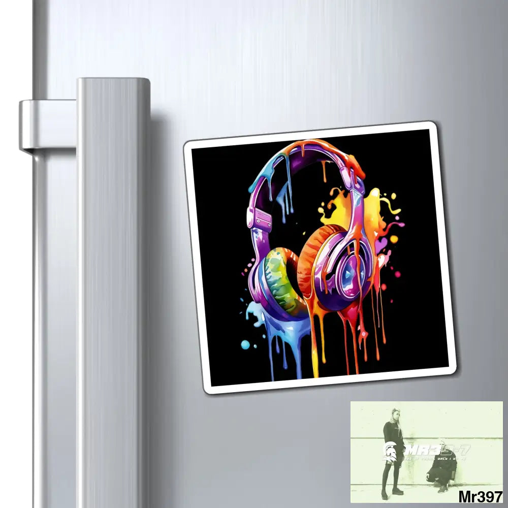 Melting headphones Magnet Paper products
