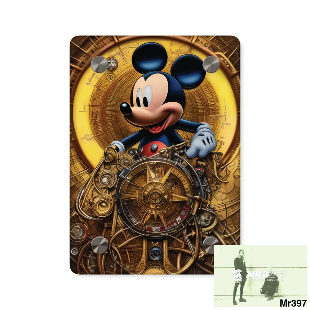 Mickey Mouse Comic Fantasy Poster Acrylic Wall Art Panels 5’’ x 7’’ (Vertical) / 0.25’’ Home Decor