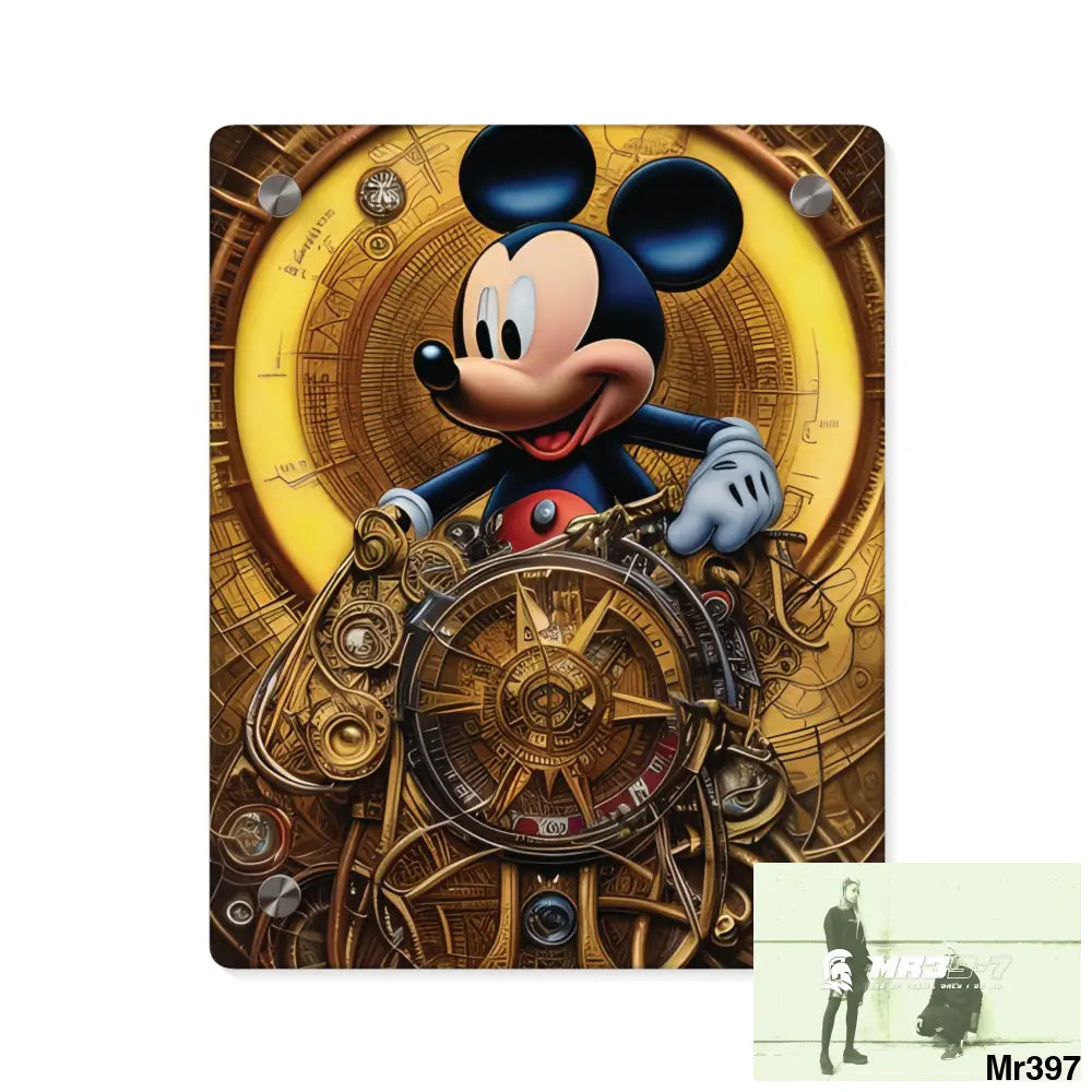 Mickey Mouse Comic Fantasy Poster Acrylic Wall Art Panels 8″ x 10″ (Vertical) / 0.25’’ Home Decor