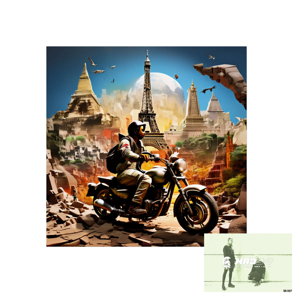 Miles and Maps 2008 - 2011 No 15 Fine Art Posters 16″ x 16″ / Matte Poster