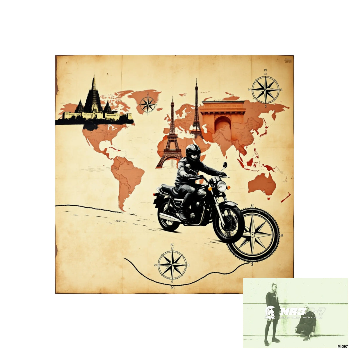 Miles and Maps 2008 - 2011 No3 Fine Art Posters 16″ x 16″ / Matte Poster