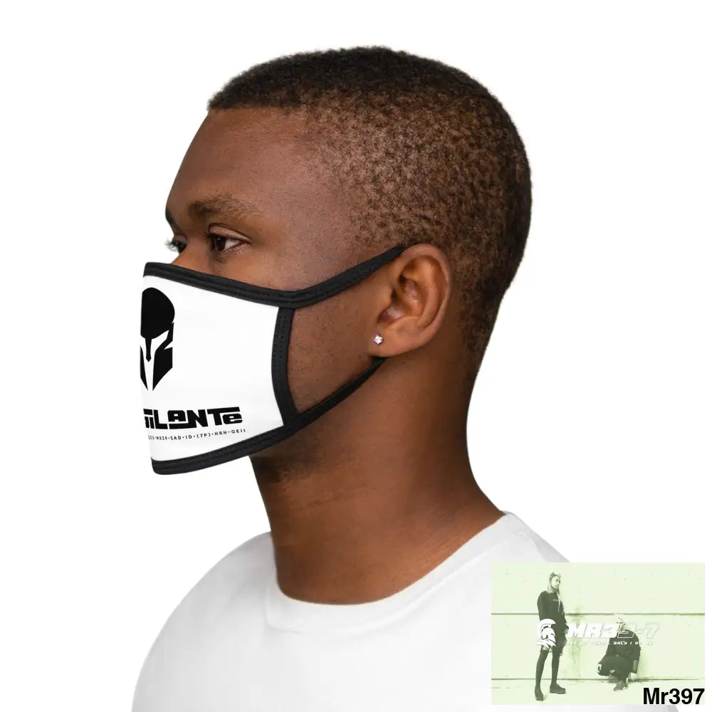 Mixed-Fabric Face Mask One size Accessories