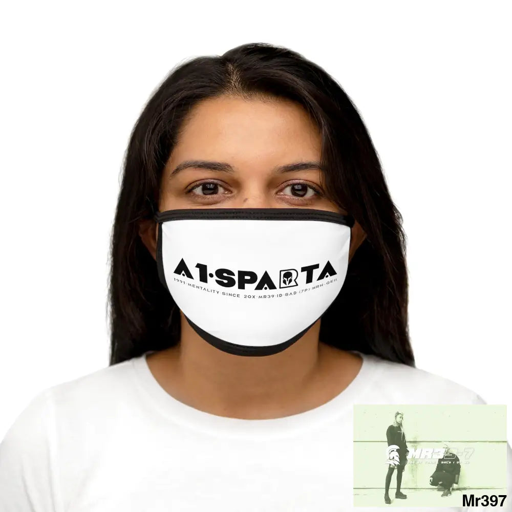 Mixed-Fabric Face Mask One size Accessories