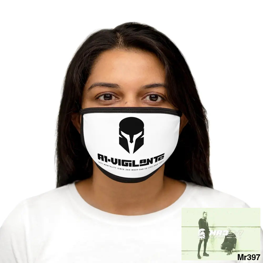 Mixed-Fabric Face Mask One size Accessories