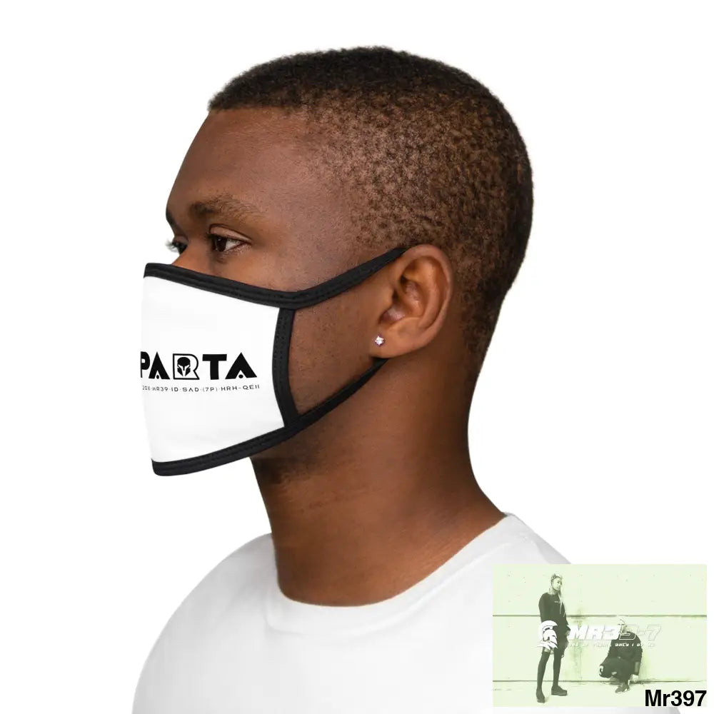 Mixed-Fabric Face Mask One size Accessories