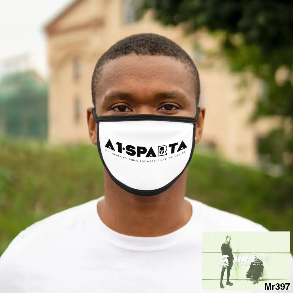 Mixed-Fabric Face Mask One size Accessories