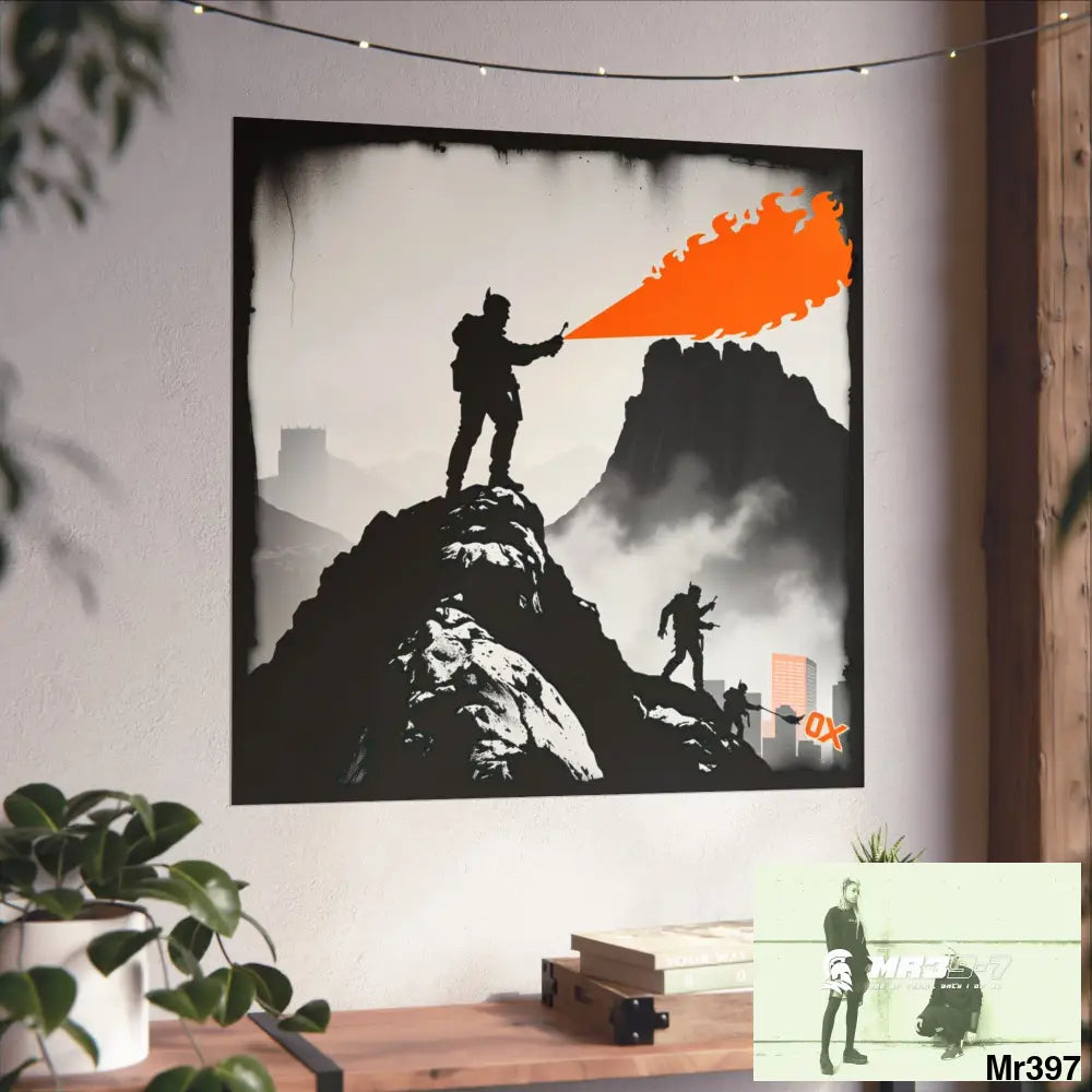 Mount Snowdon In Blind the summit 2nd SAS link done May 20X No 13 Fine Art Posters Poster