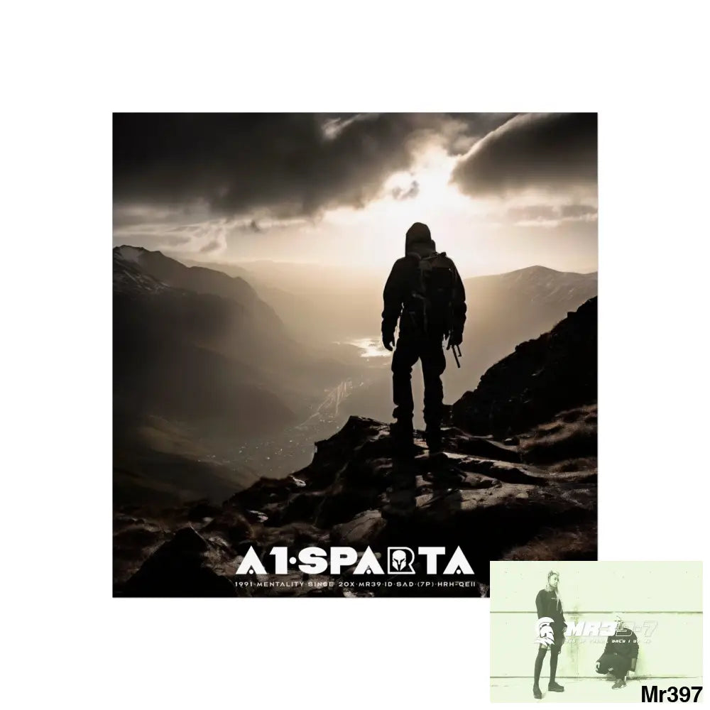 Mount Snowdon In Blind the summit 2nd SAS link done May 20X No 16 Fine Art Posters 30″ x 30″ / Matte Poster