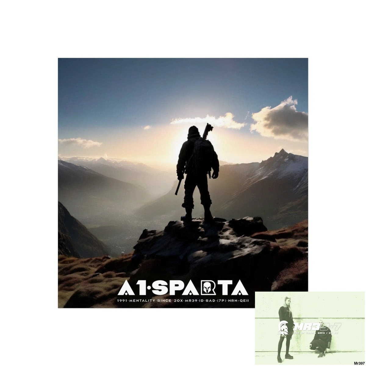 Mount Snowdon In Blind the summit 2nd SAS link done May 20X No 20 Fine Art Posters 16″ x 16″ / Matte Poster