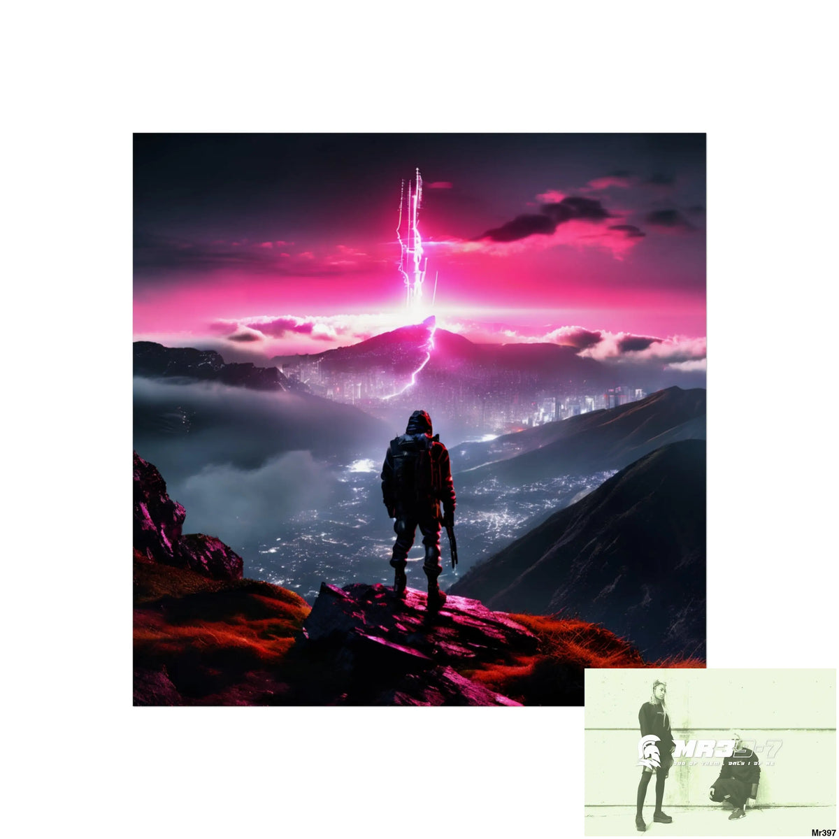 Mount Snowdon In Blind the summit 2nd SAS link done May 20X No 26 Fine Art Posters 16″ x 16″ / Matte Poster