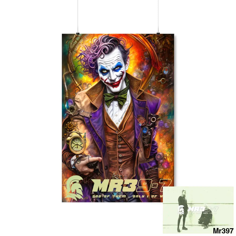 MR 39 Steampunk Joker Hearts Tribal Fractal Matte Vertical Posters 20″ x 30″ / Matte Poster