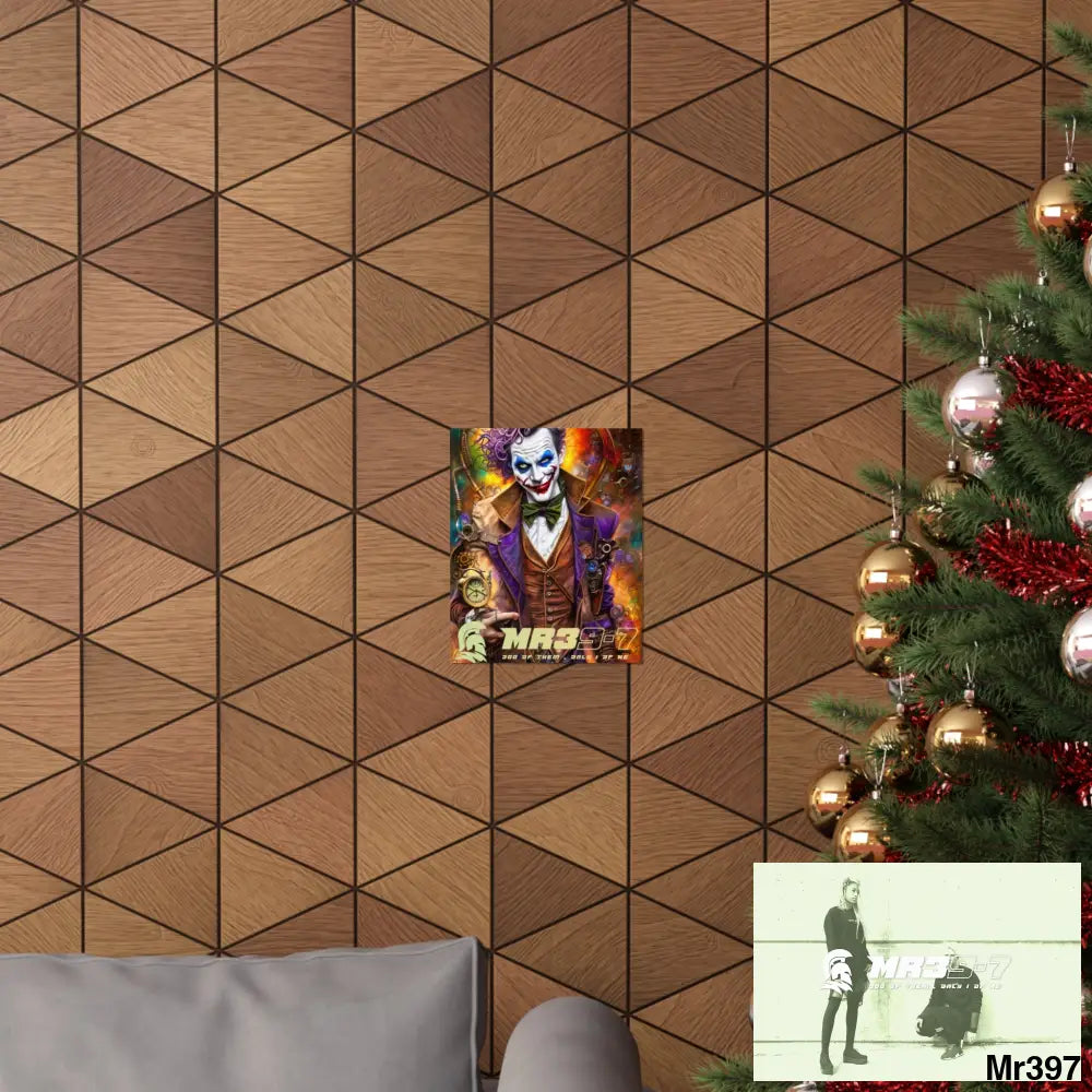 MR 39 Steampunk Joker Hearts Tribal Fractal Matte Vertical Posters Poster