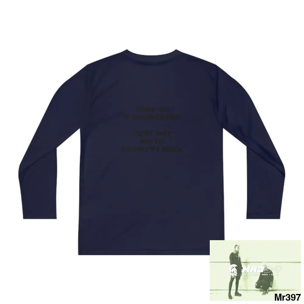 MR39 -7 2001-23 5 Countries Just Say No To County Lines Youth Long Sleeve Competitor Tee Kids clothes