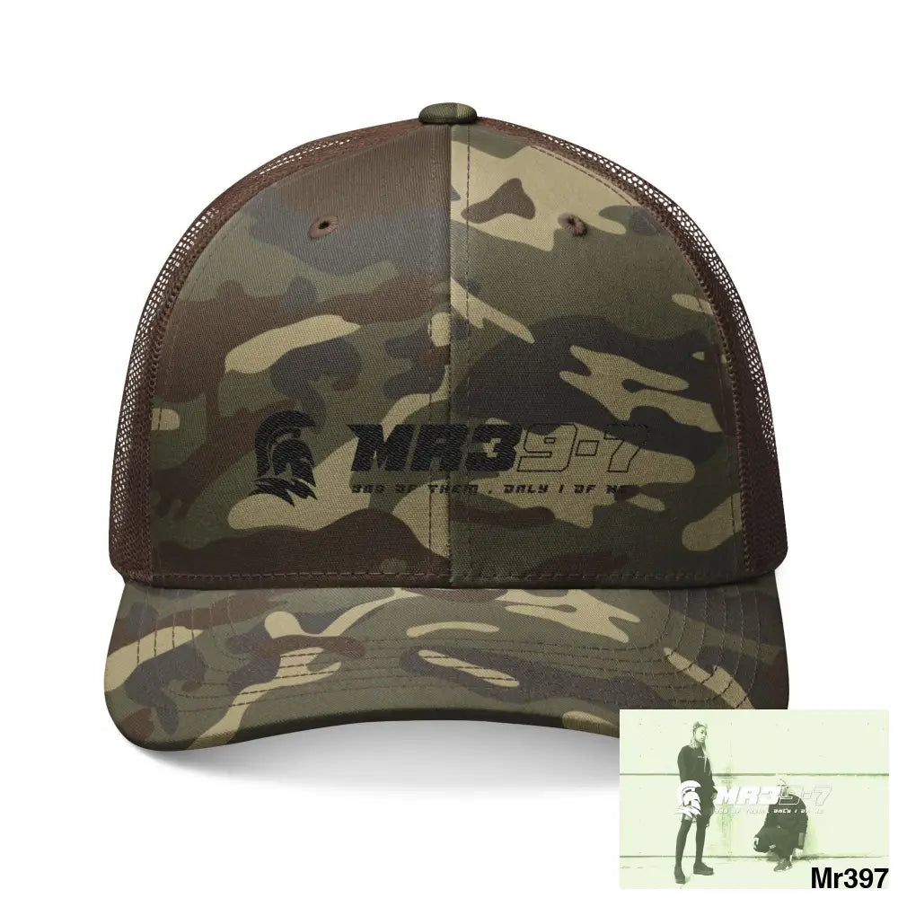 MR39-7 300 0f them only 1 of me Camouflage Trucker Hat with Embroidery | Military Style Cap Outdoor Adventure Gear