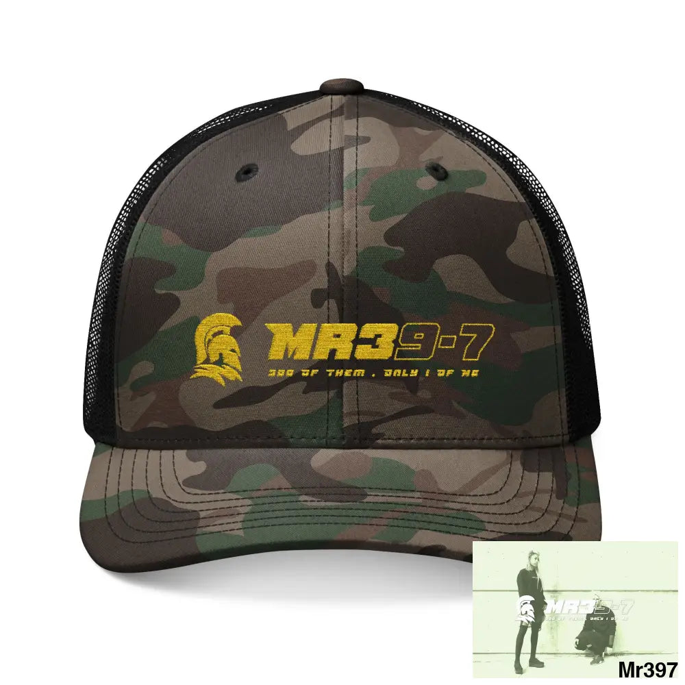 MR39-7 300 0f them only 1 of me Camouflage Trucker Hat with Embroidery | Military Style Cap Outdoor Adventure Gear