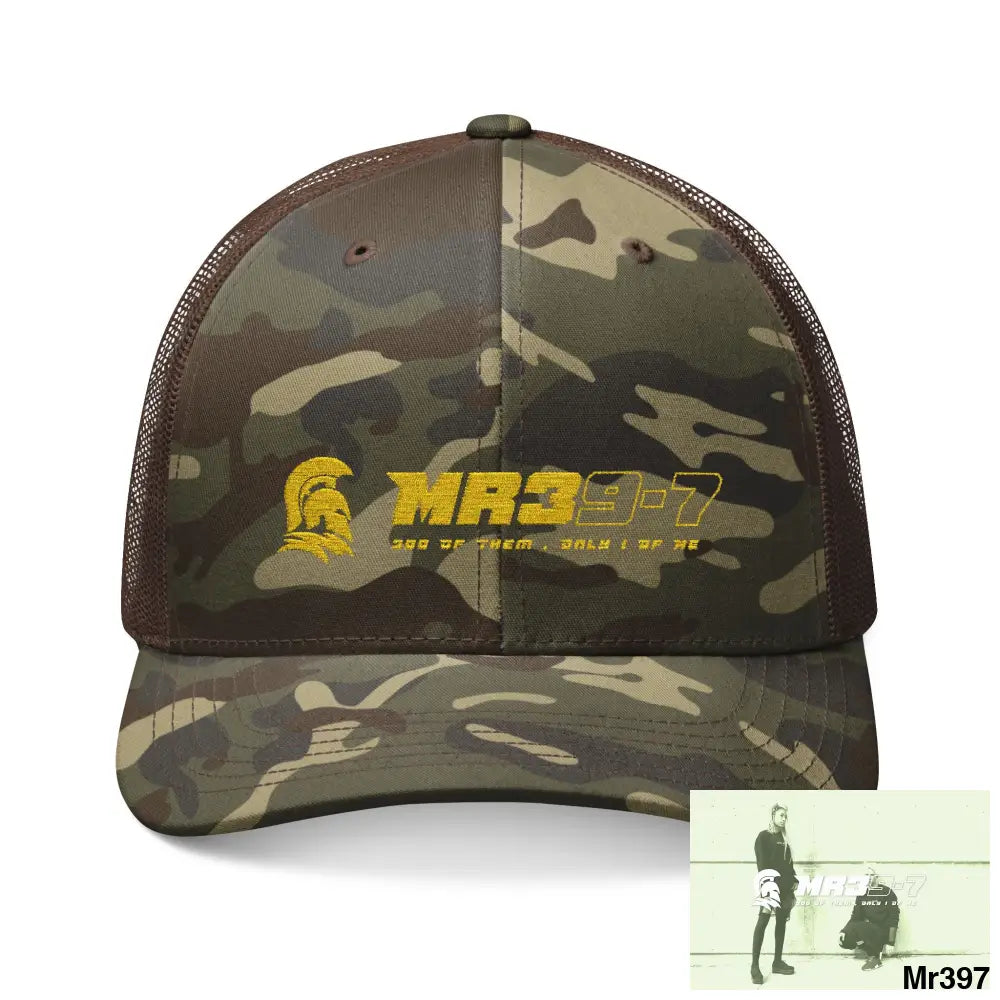 MR39-7 300 0f them only 1 of me Camouflage Trucker Hat with Embroidery | Military Style Cap Outdoor Adventure Gear