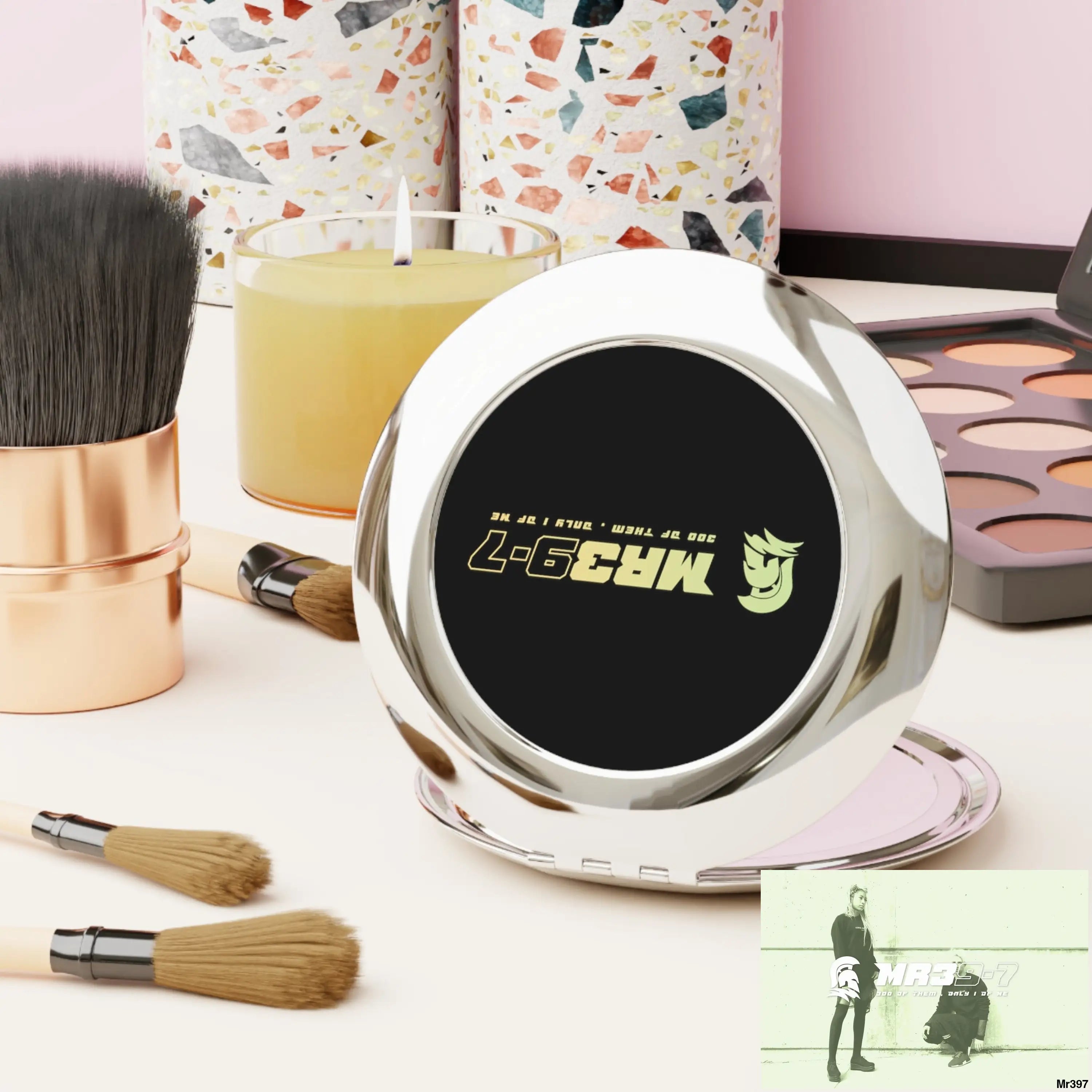 MR39 -7 300 of them only 1 of me Compact Travel Mirror Silver / Glossy / One size Accessories