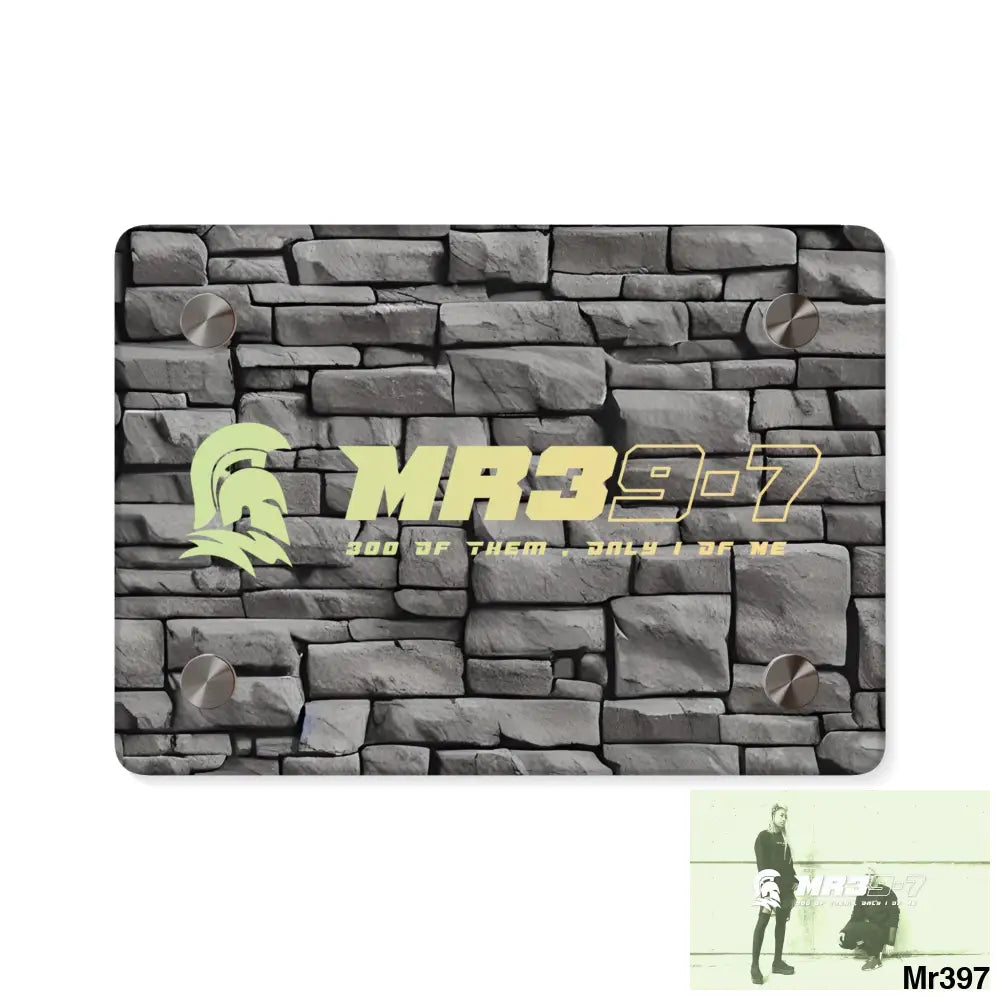 MR39-7 3D Dark Black Brick Wall 32k Ultrarealistic High quality Acrylic Wall Art Panels 7’’ x 5’’ (Horizontal) / 0.25’’
