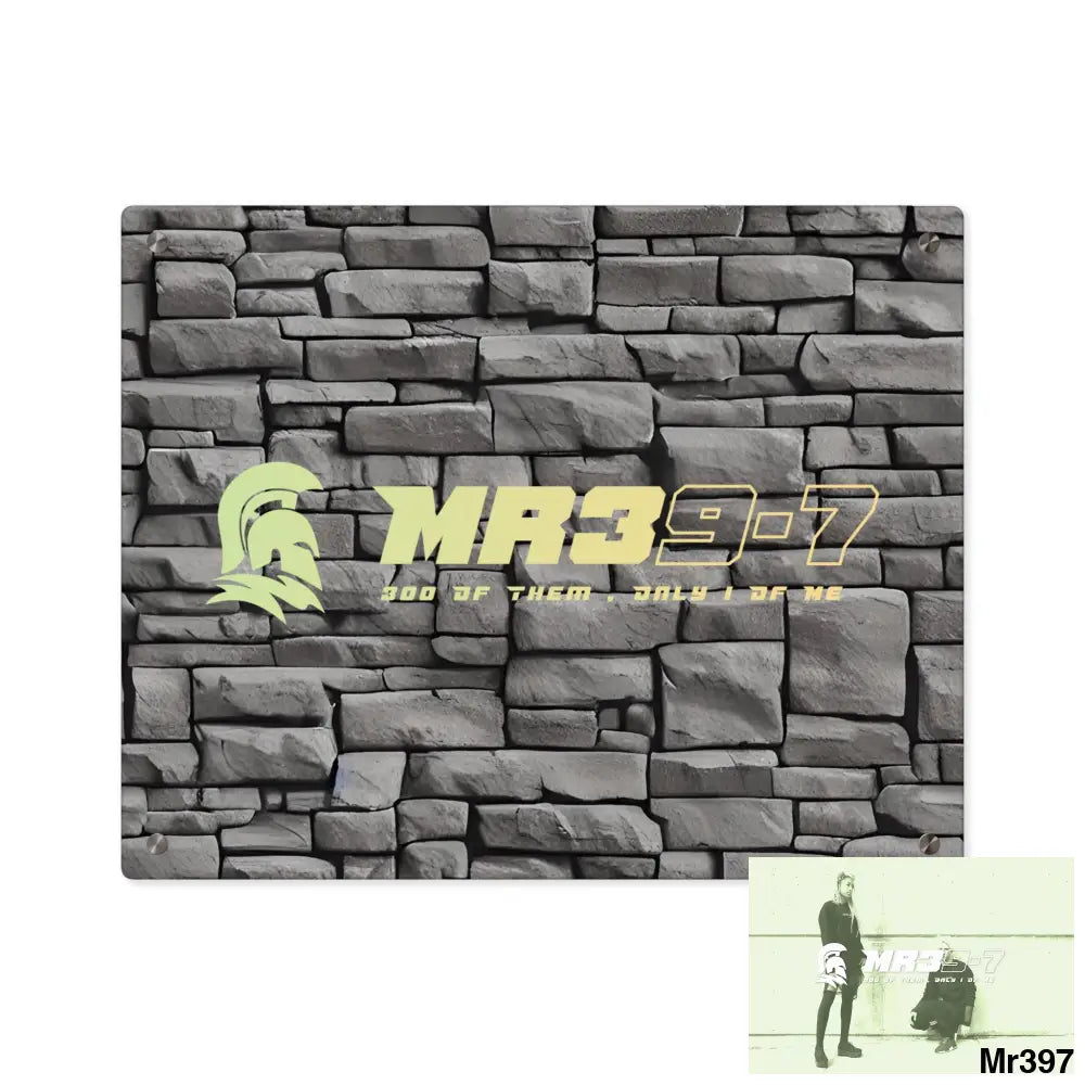 MR39-7 3D Dark Black Brick Wall 32k Ultrarealistic High quality Acrylic Wall Art Panels 20″ x 16″ (Horizontal) / 0.25’’
