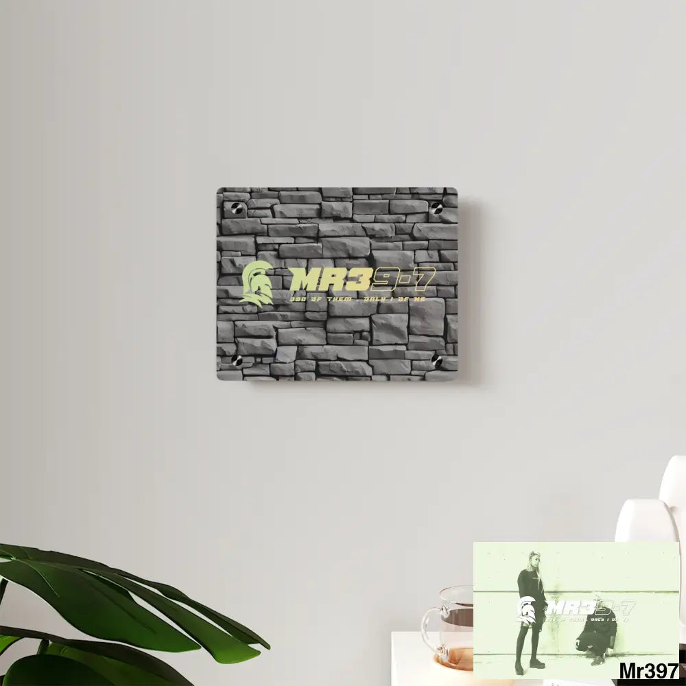 MR39-7 3D Dark Black Brick Wall 32k Ultrarealistic High quality Acrylic Wall Art Panels Home Decor