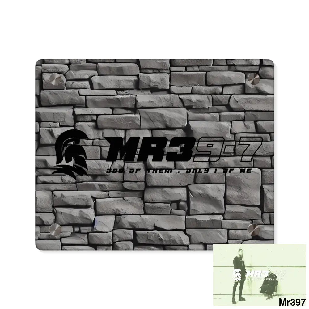 Copy of MR39-7 3D Dark Black Brick Wall 32k Ultrarealistic High quality Acrylic Wall Art Panels 10″ x 8″ (Horizontal)