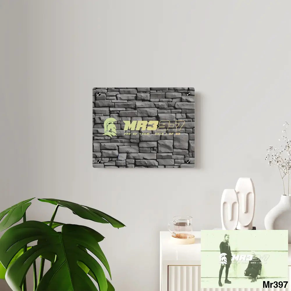 MR39-7 3D Dark Black Brick Wall 32k Ultrarealistic High quality Acrylic Wall Art Panels Home Decor