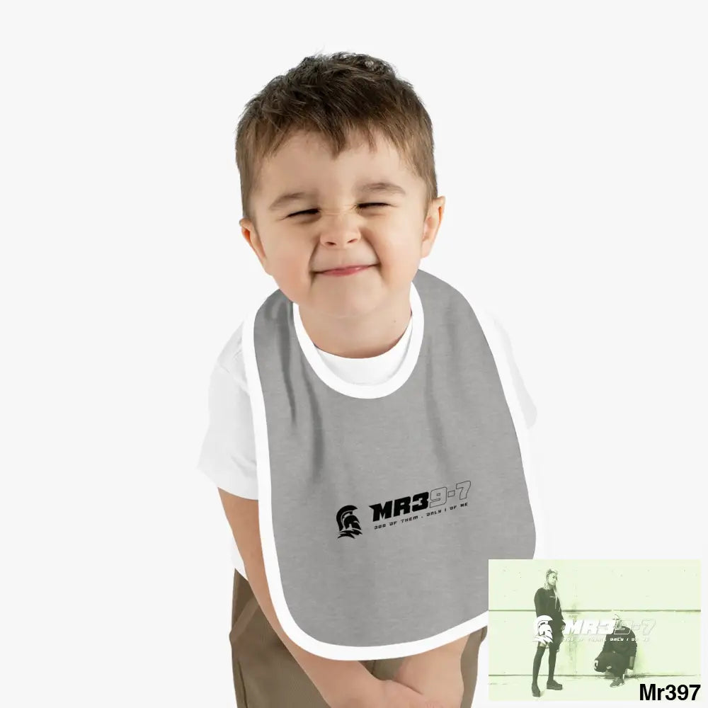 MR39-7 Baby Contrast Trim Jersey Bib Kids clothes