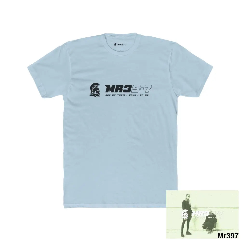 MR39-7 Choose Life Black Men’s Cotton Crew Tee Solid Light Blue / S T-Shirt