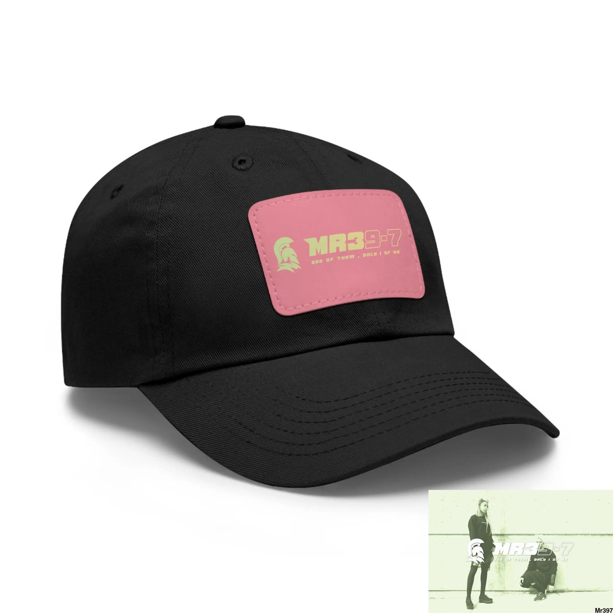 MR39-7 Dad Hat with Leather Patch (Rectangle) Hats