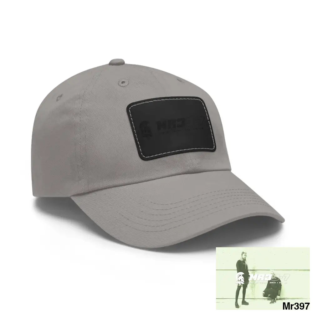 MR39-7 Dad Hat with Leather Patch (Rectangle) Hats