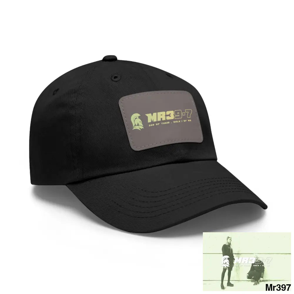 MR39-7 Dad Hat with Leather Patch (Rectangle) Hats
