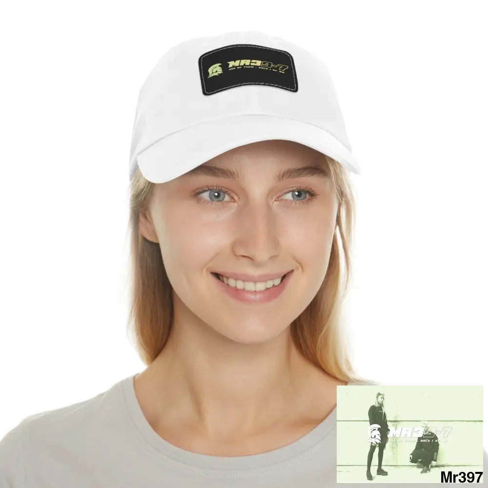 MR39-7 Dad Hat with Leather Patch (Rectangle) Hats