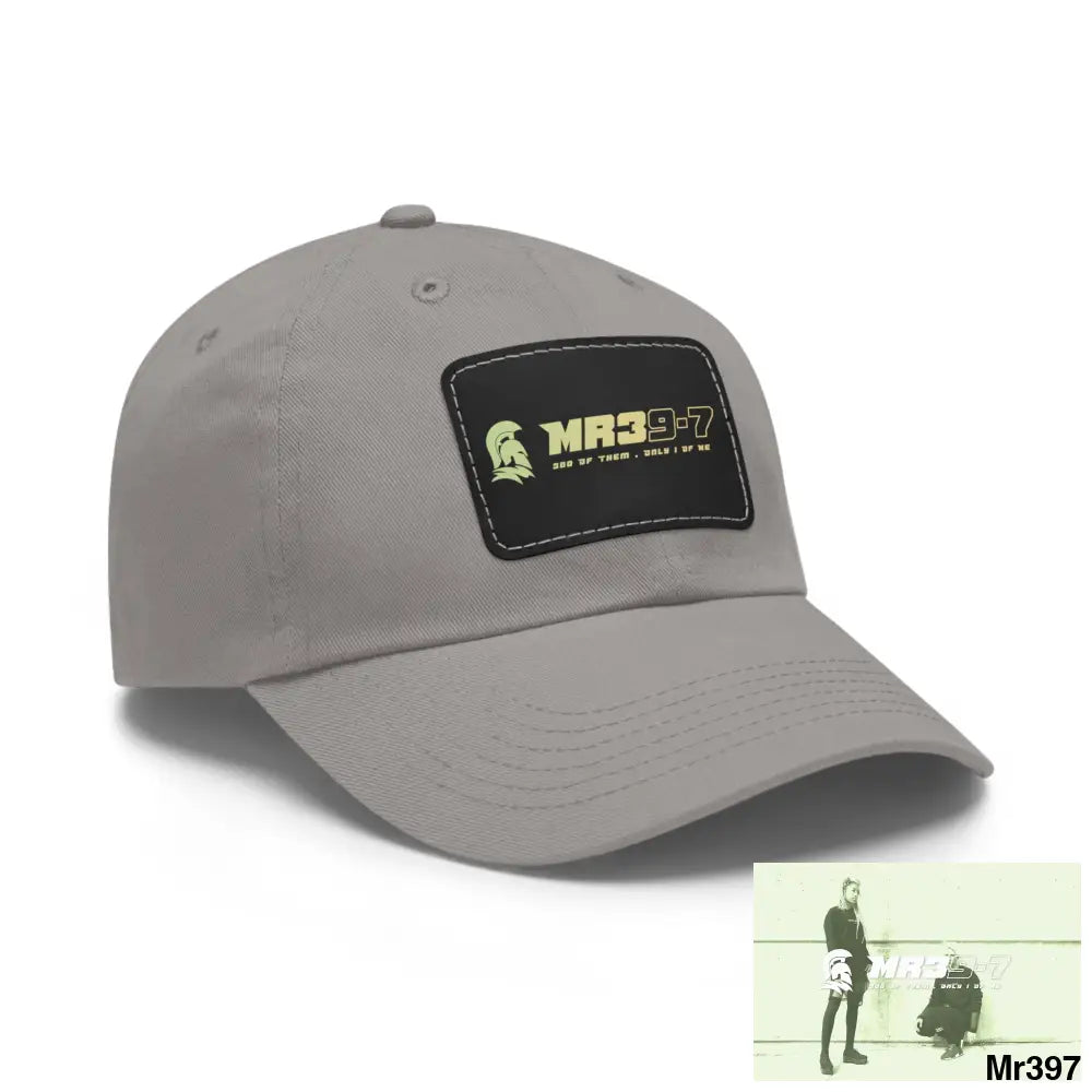 MR39-7 Dad Hat with Leather Patch (Rectangle) Hats