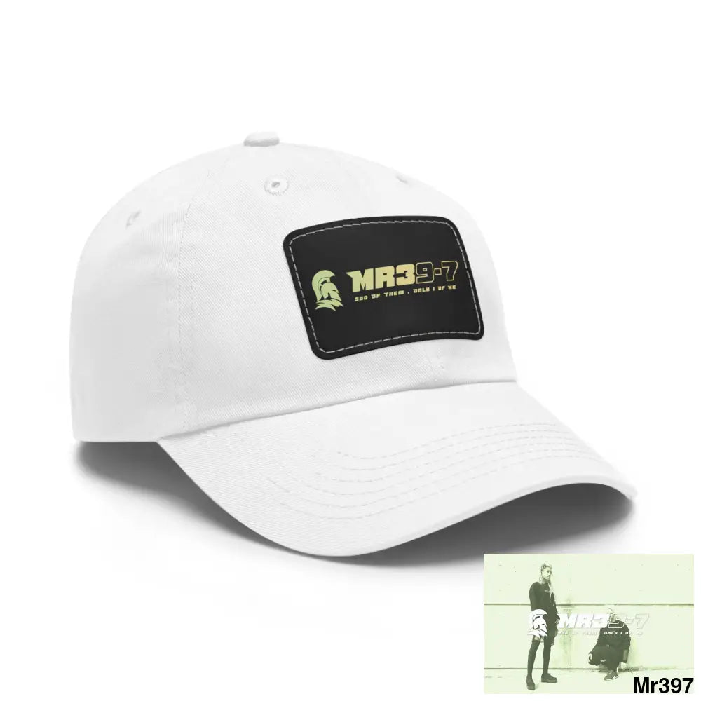 MR39-7 Dad Hat with Leather Patch (Rectangle) Hats